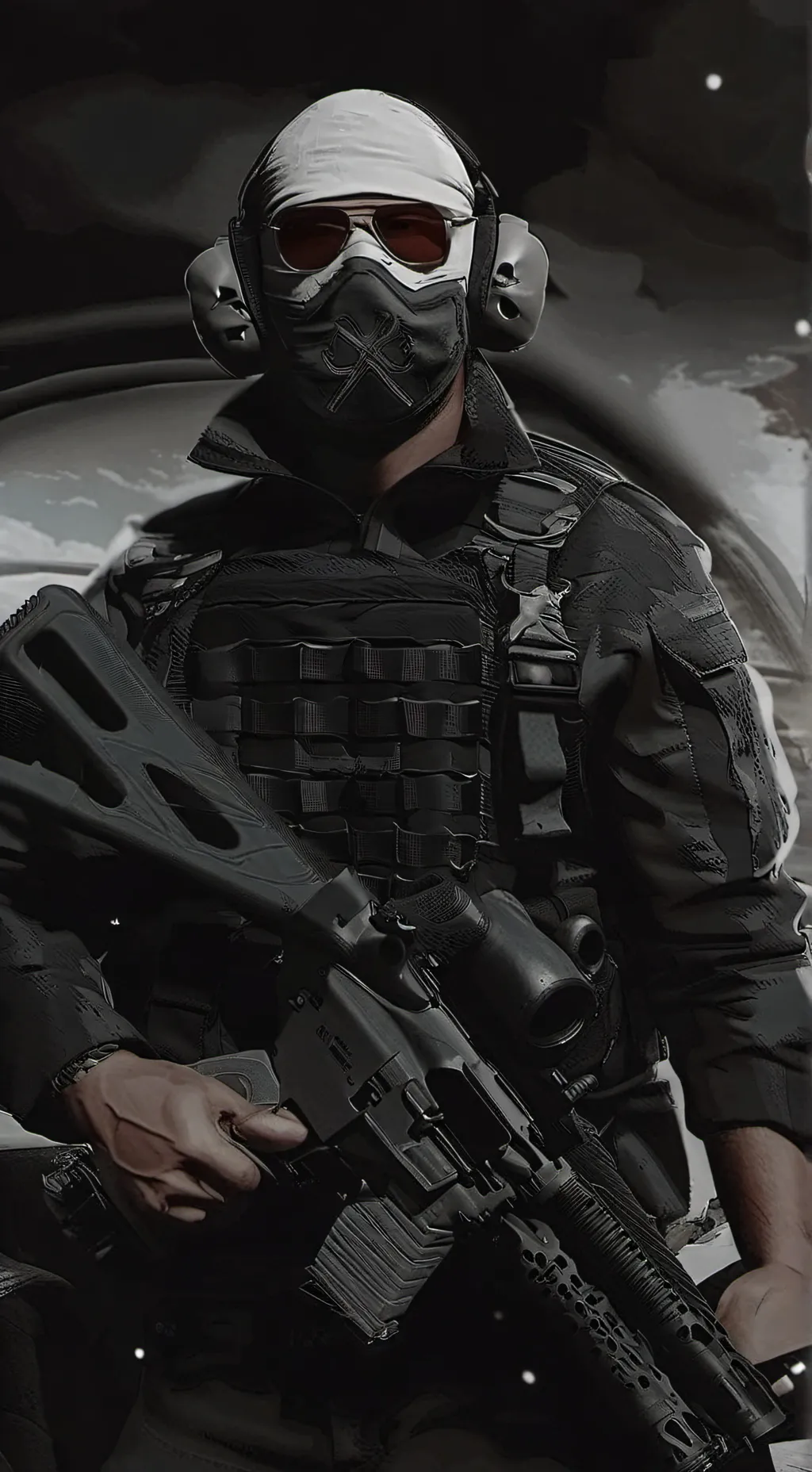 ai character: Simon Riley  background