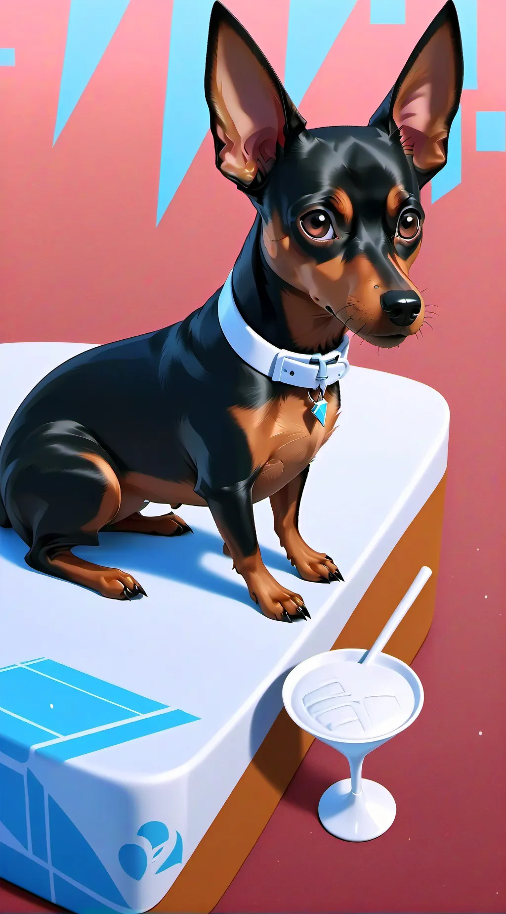 ai character: miniature pincher background