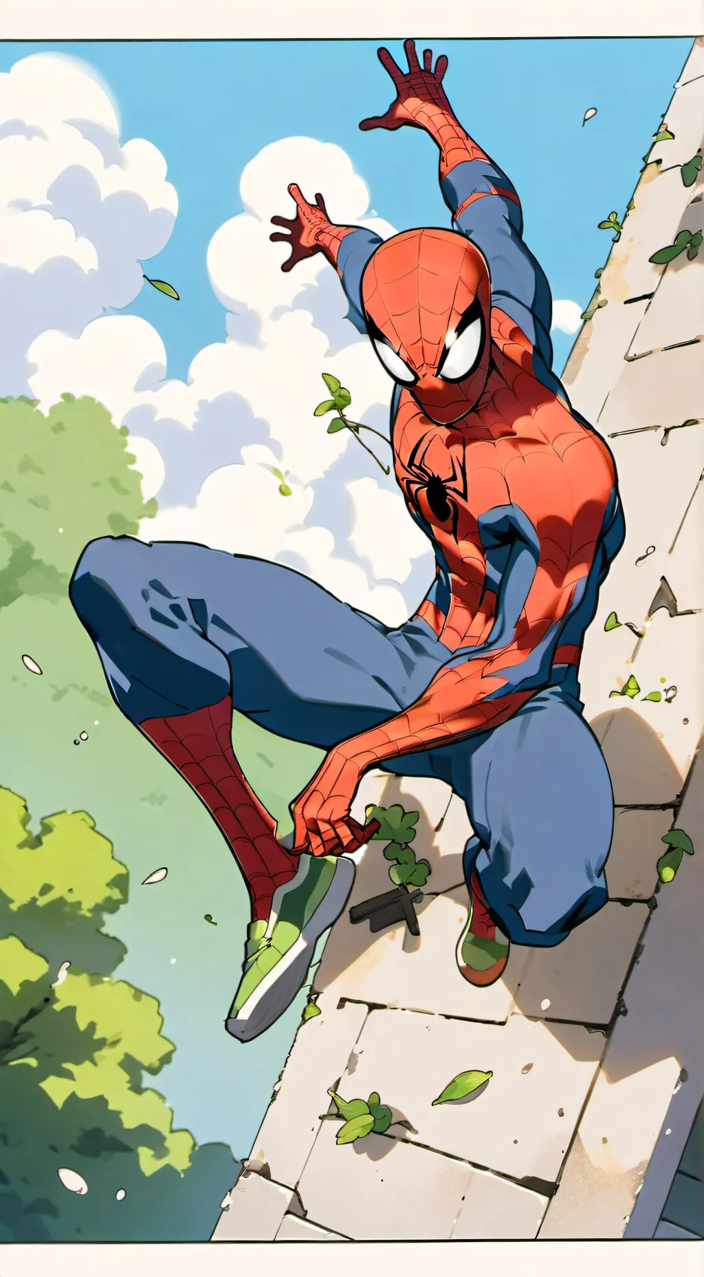ai character: spider man background