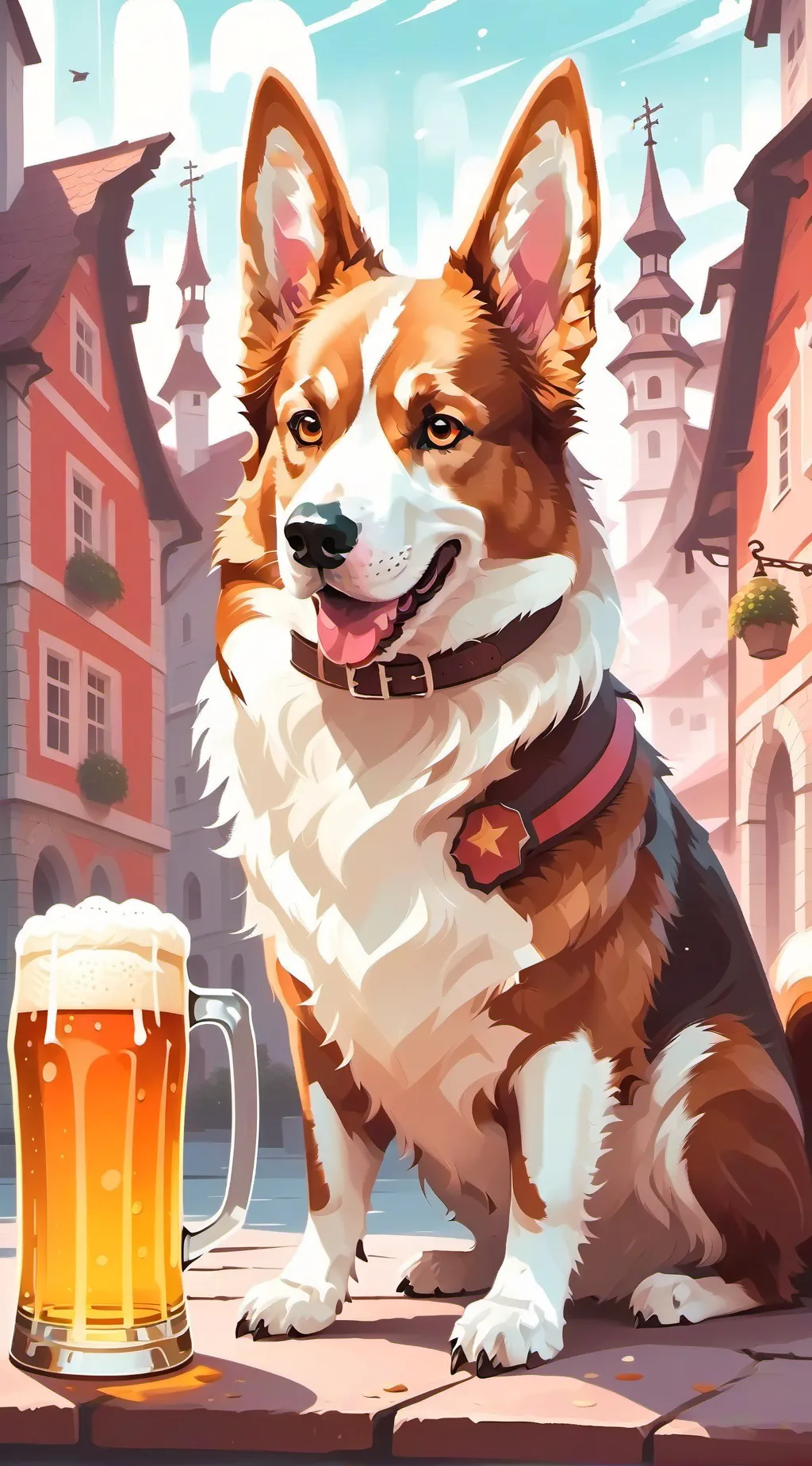 ai character: Austrian pinscher  background