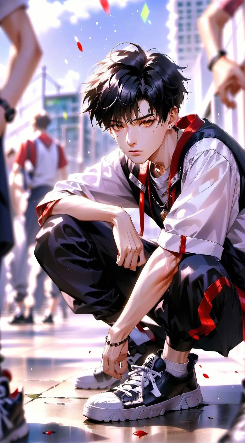ai character: Noir background
