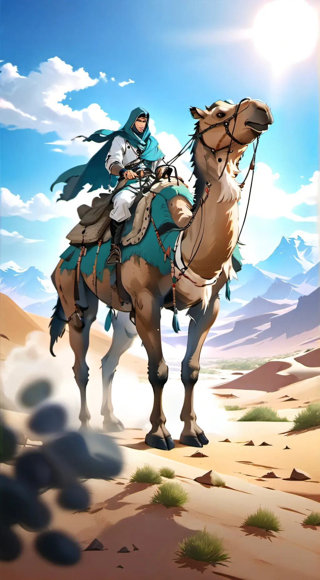 ai character: Camel Rider background