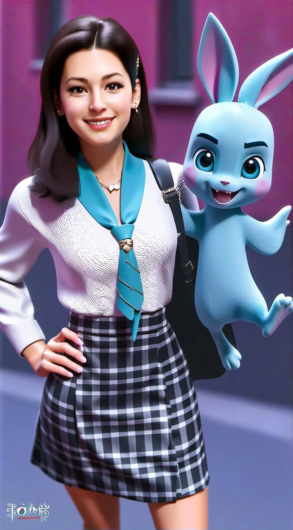 ai character: colegio Red mom background