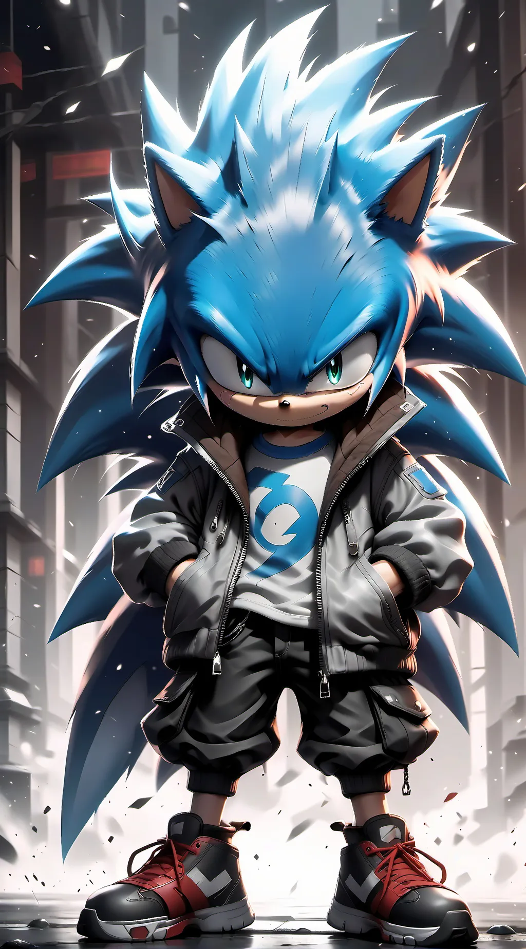 ai character: Sonic Movie background