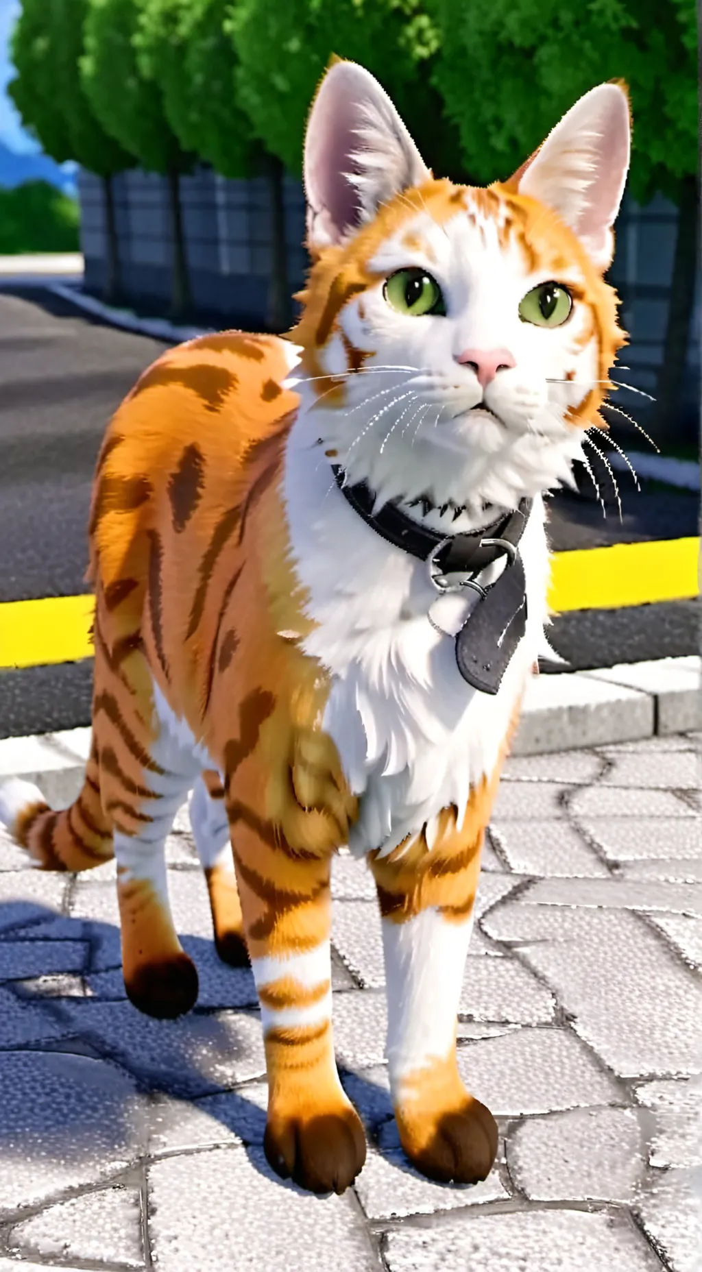 ai character: orangekitcat  background