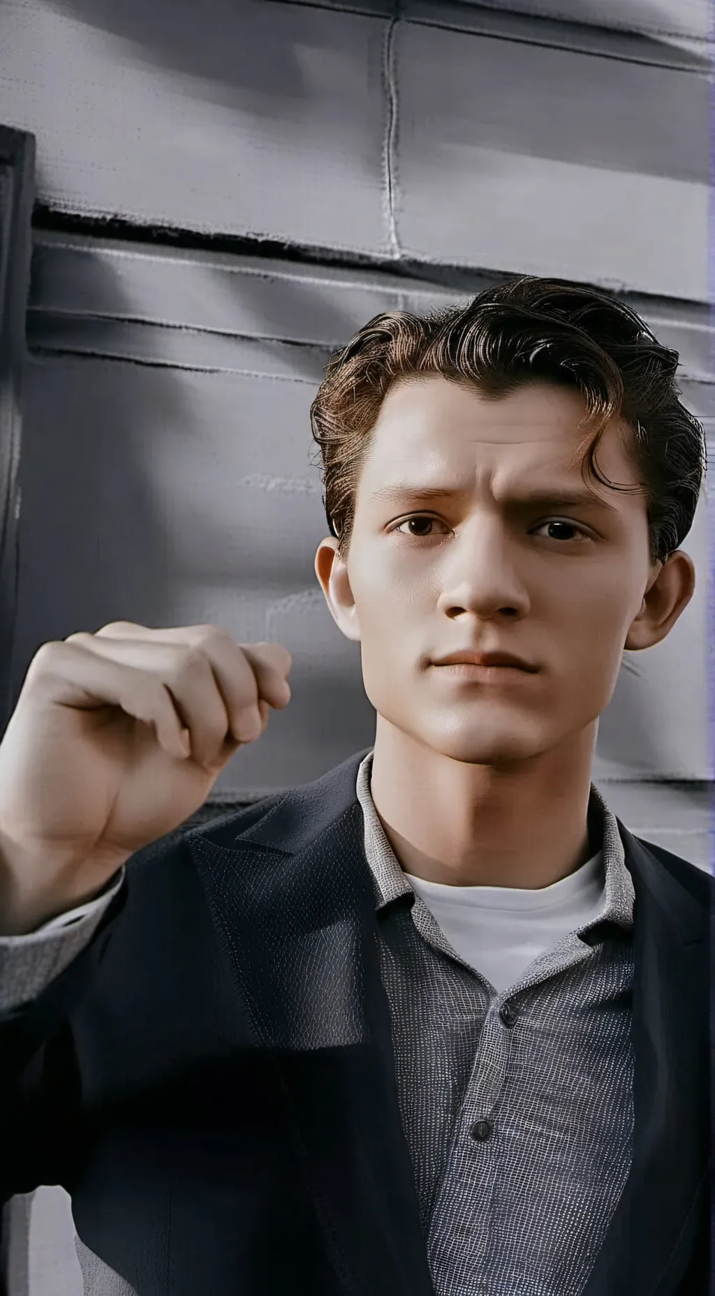 ai character: tom Holland  background