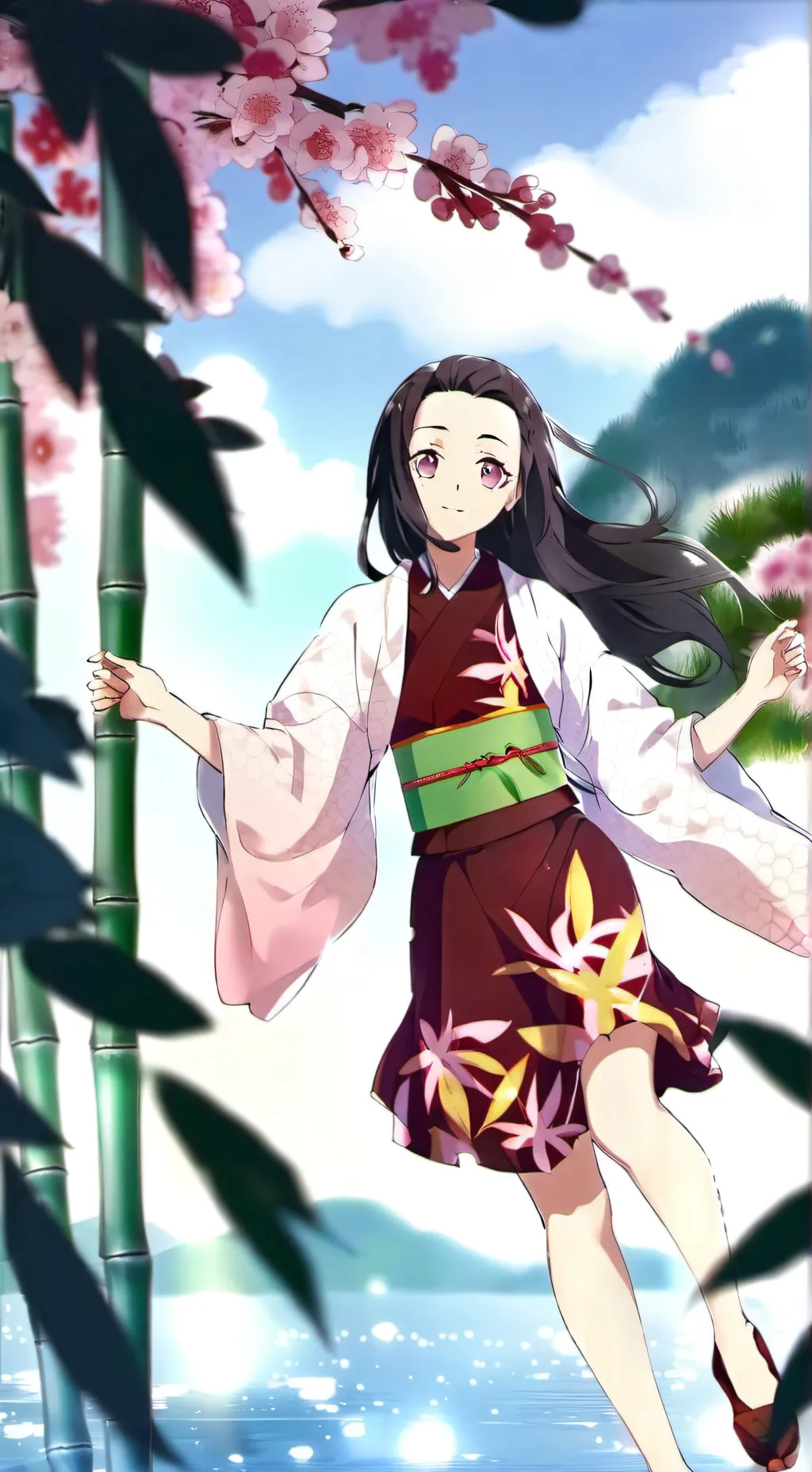 ai character: Nezuko background