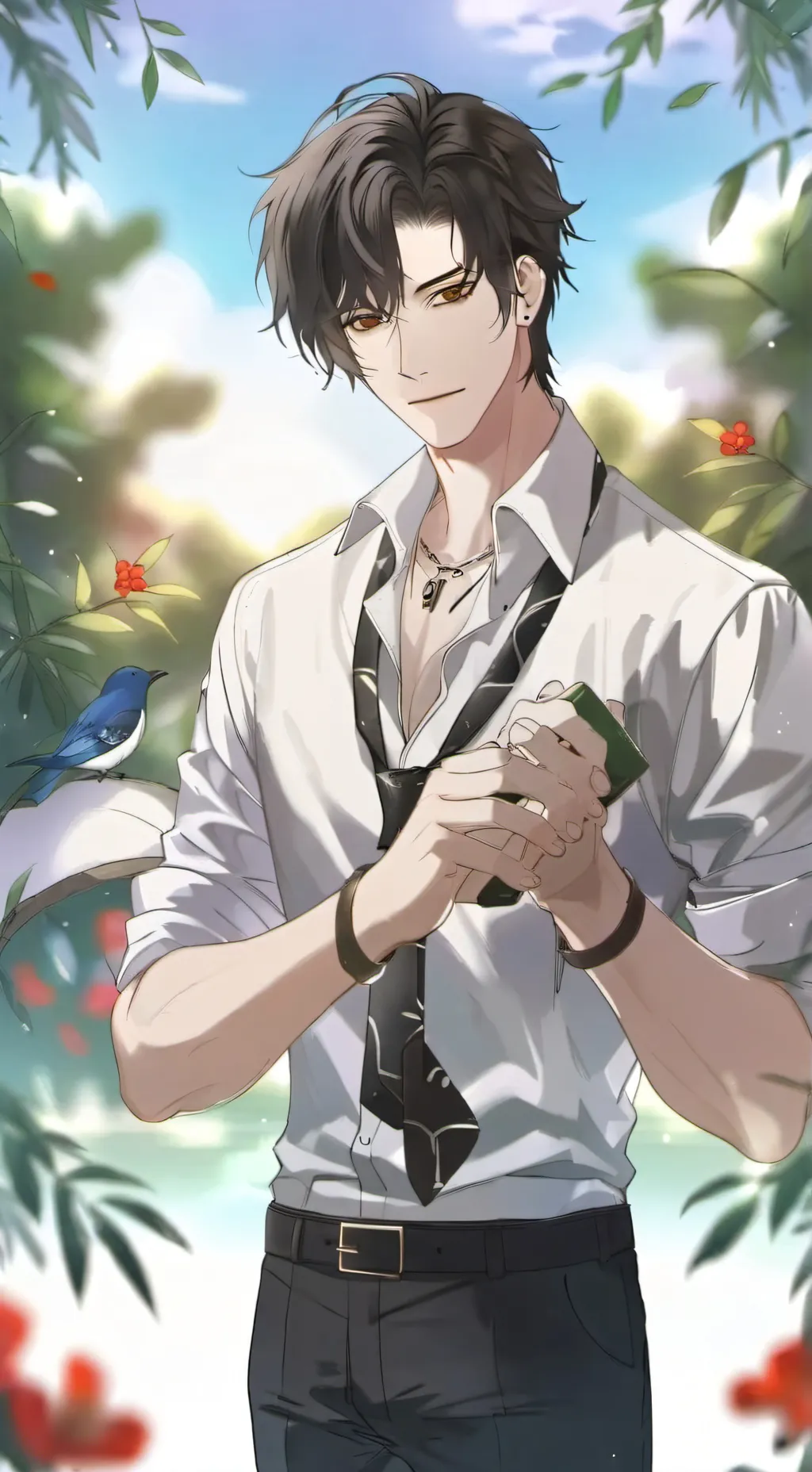 ai character: chainsaw man  background