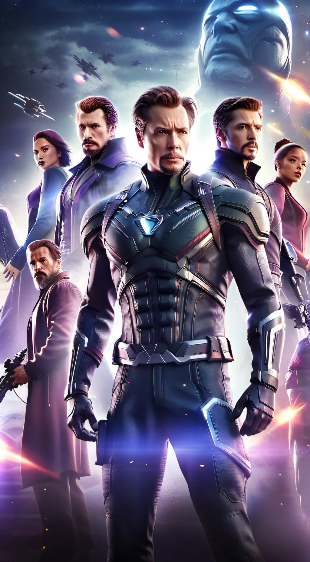ai character: The Avengers  background