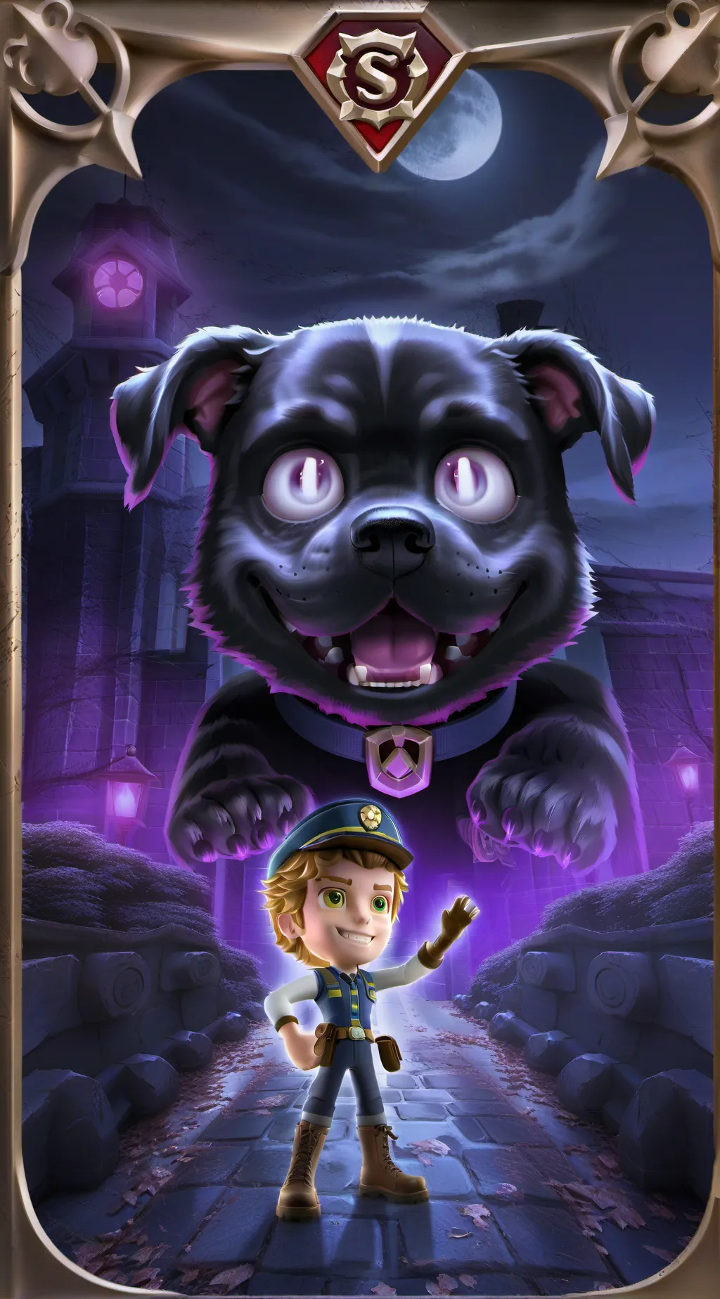 ai character: evil paw patrol  background