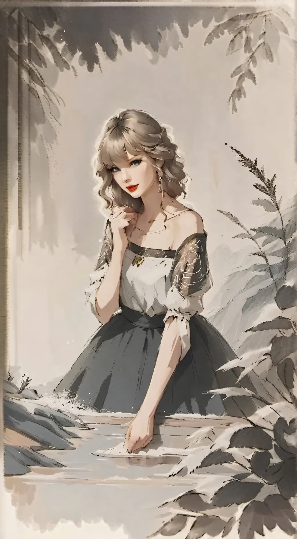 ai character: taylor swift  background