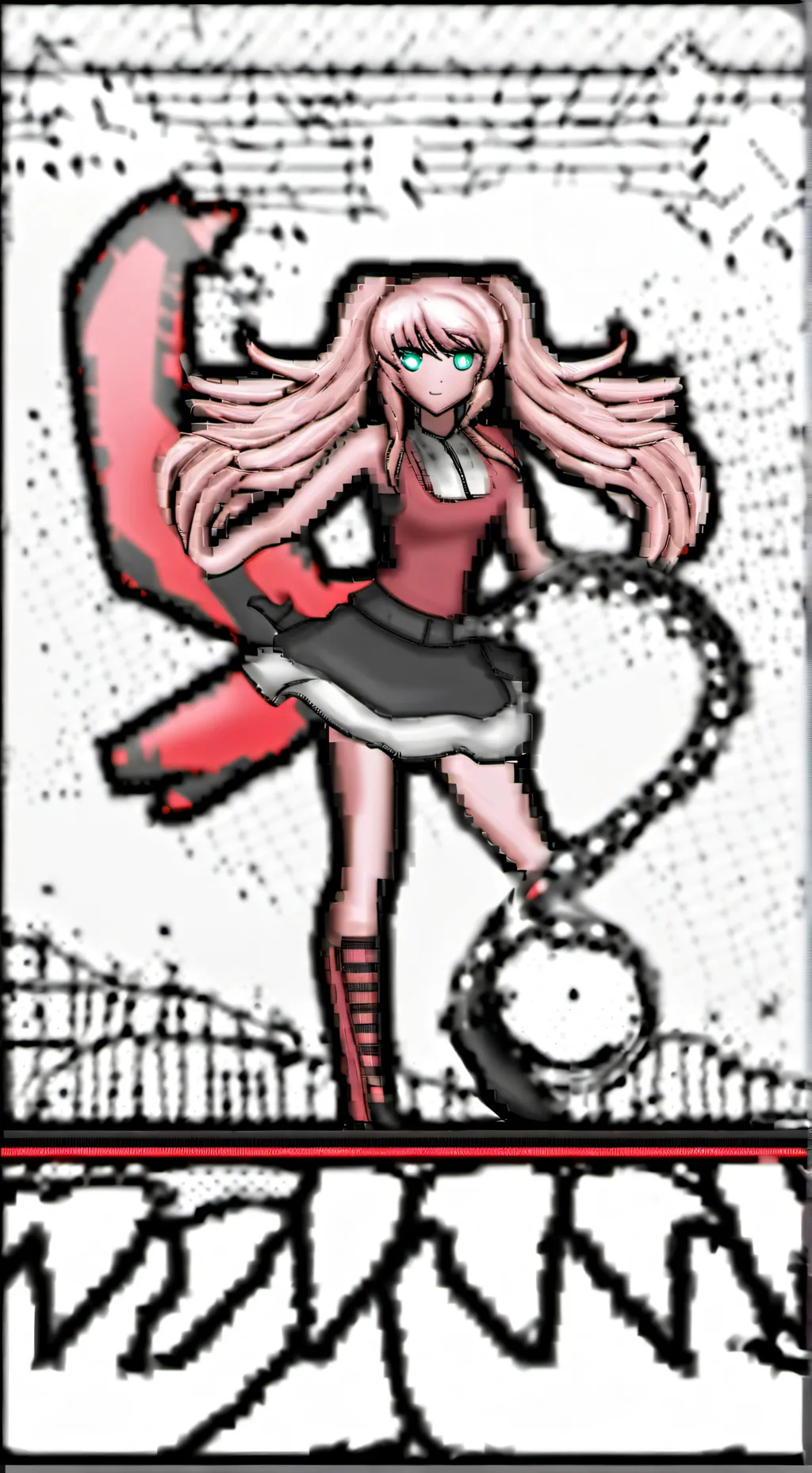 ai character: Junko enoshima  background