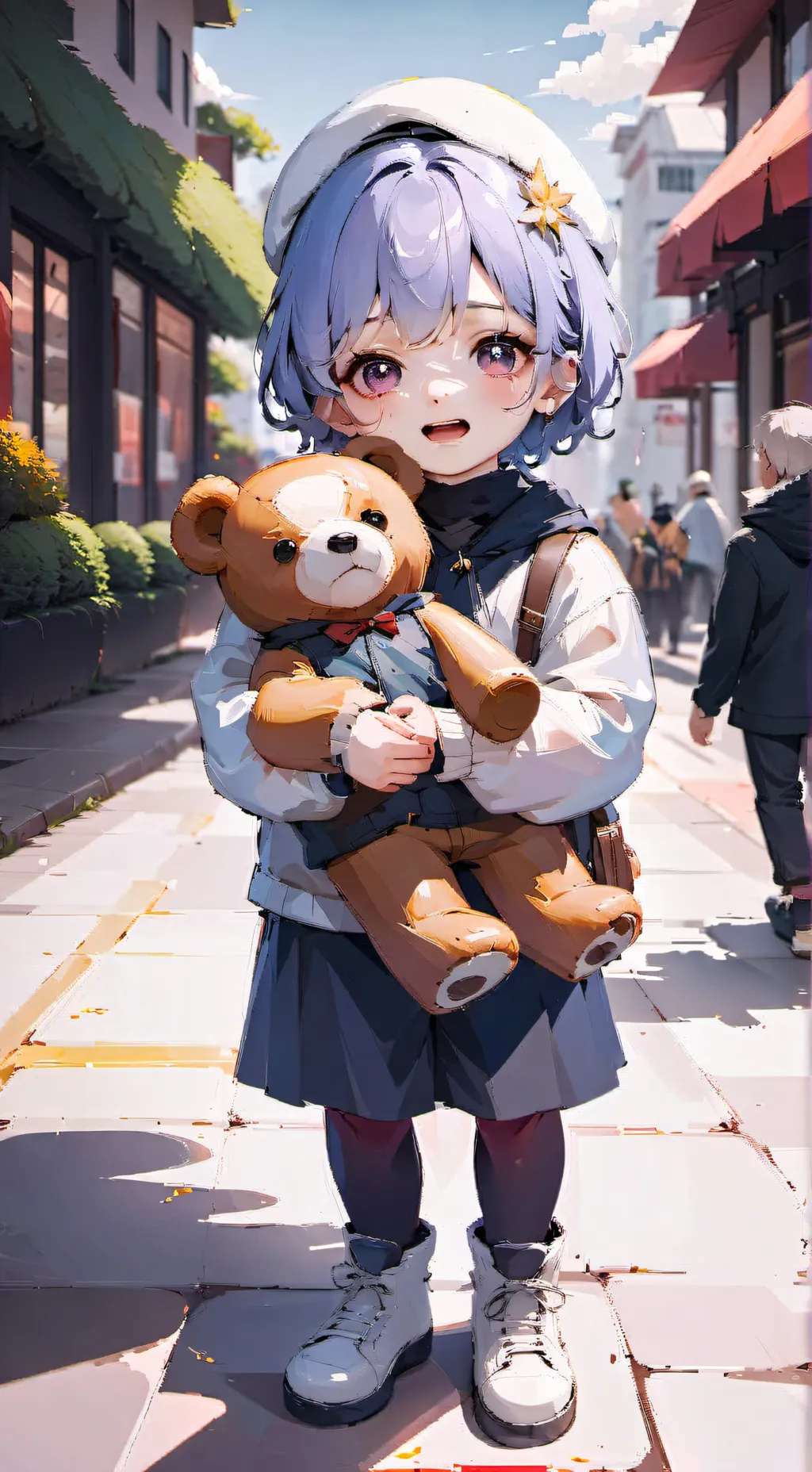 ai character: Kiara sky  background