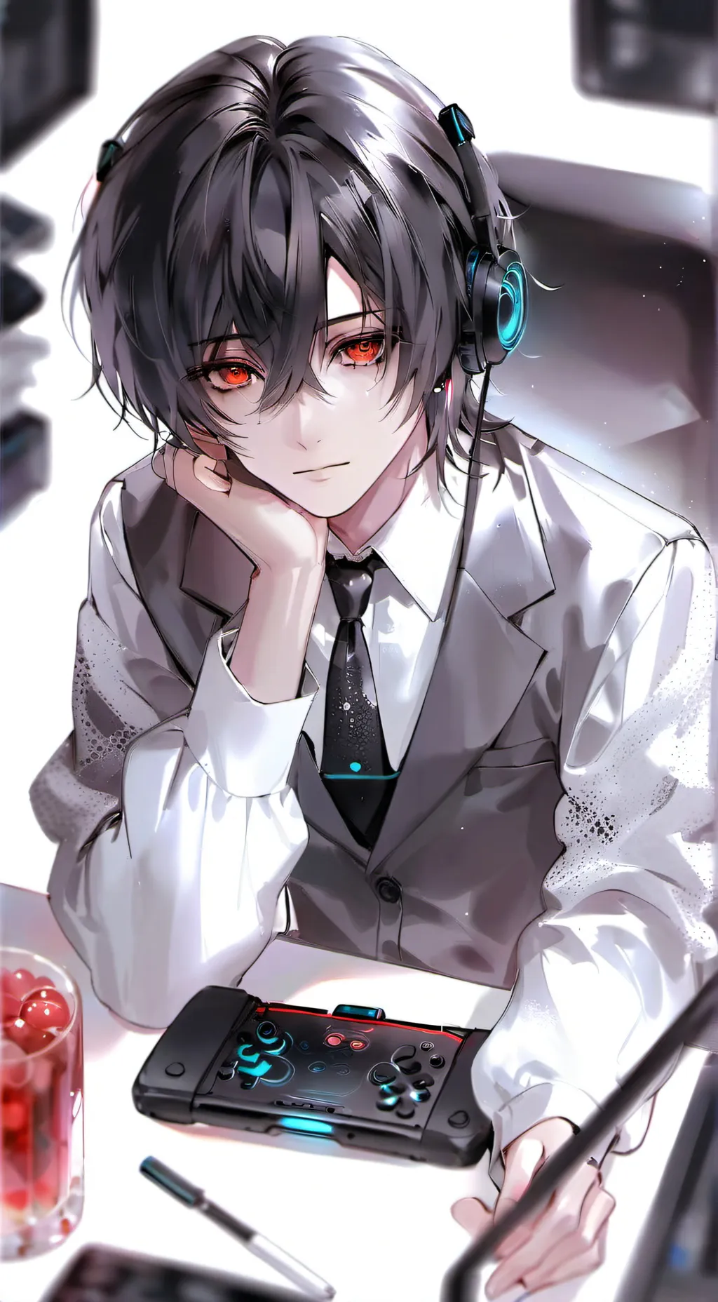 ai character: alphabet background