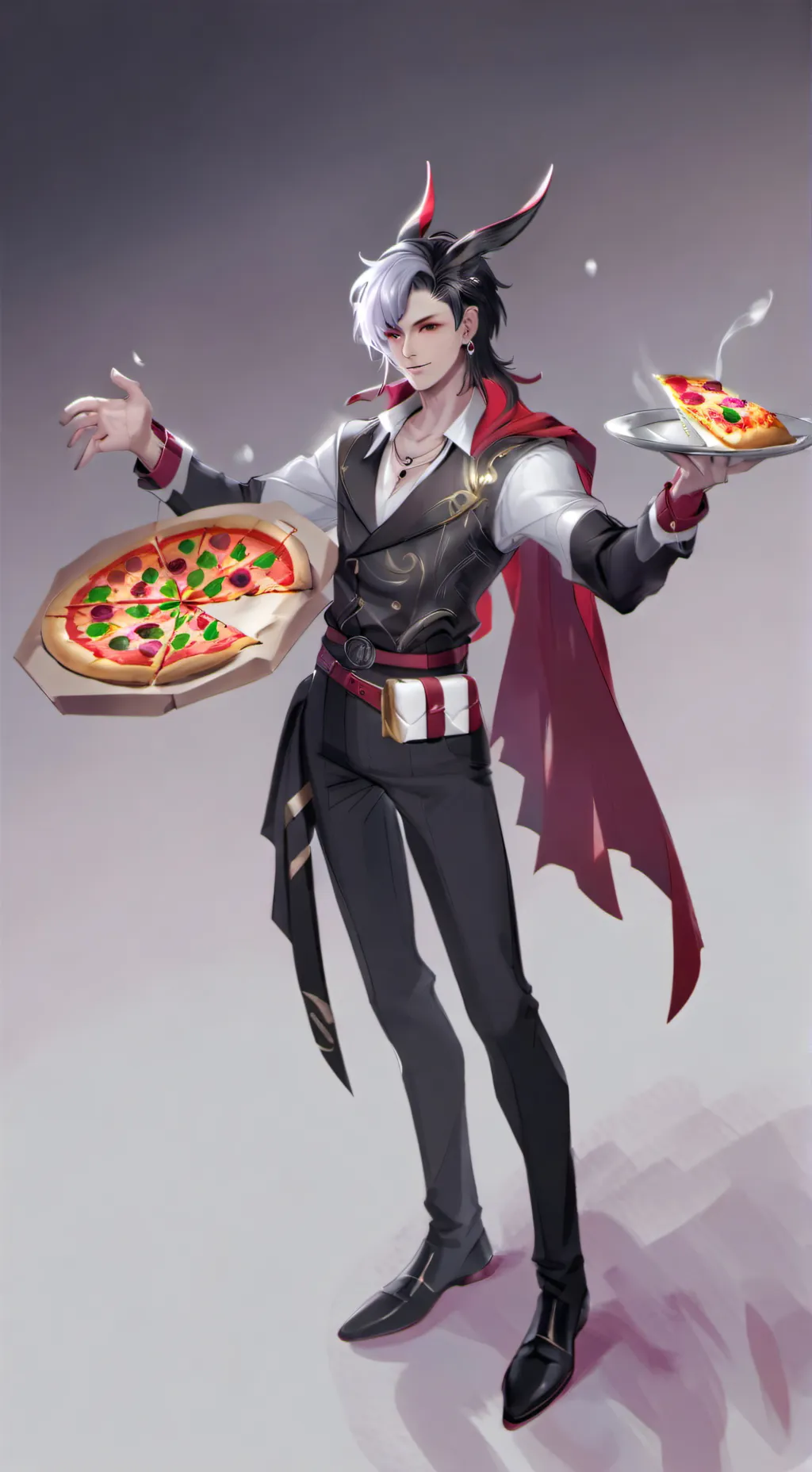 ai character: Pizza background