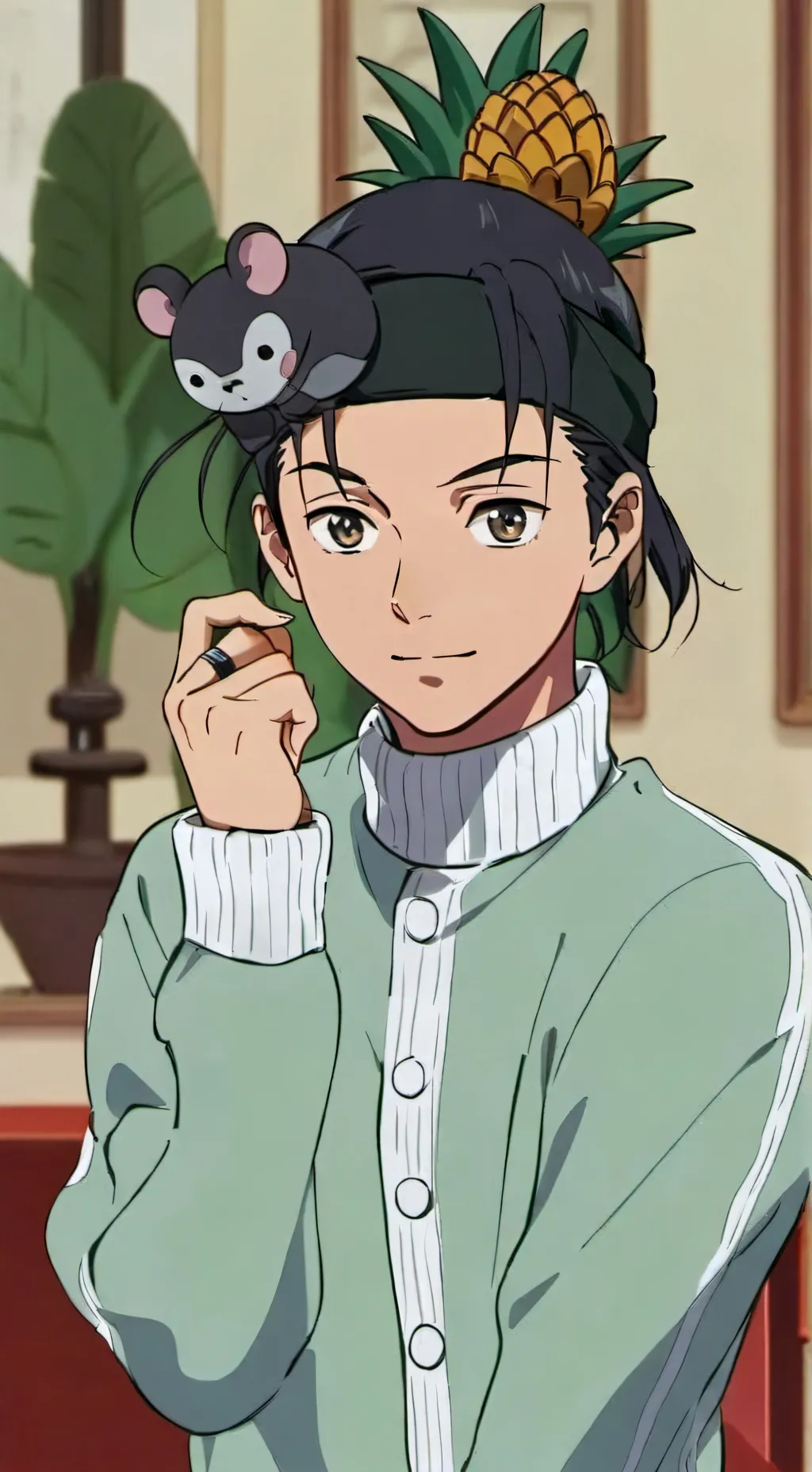 ai character: iruka umino background