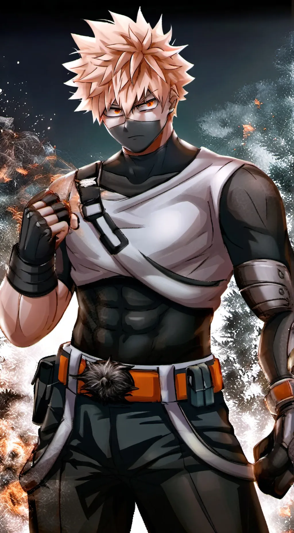 ai character: Bakugo (BakuDeku) background