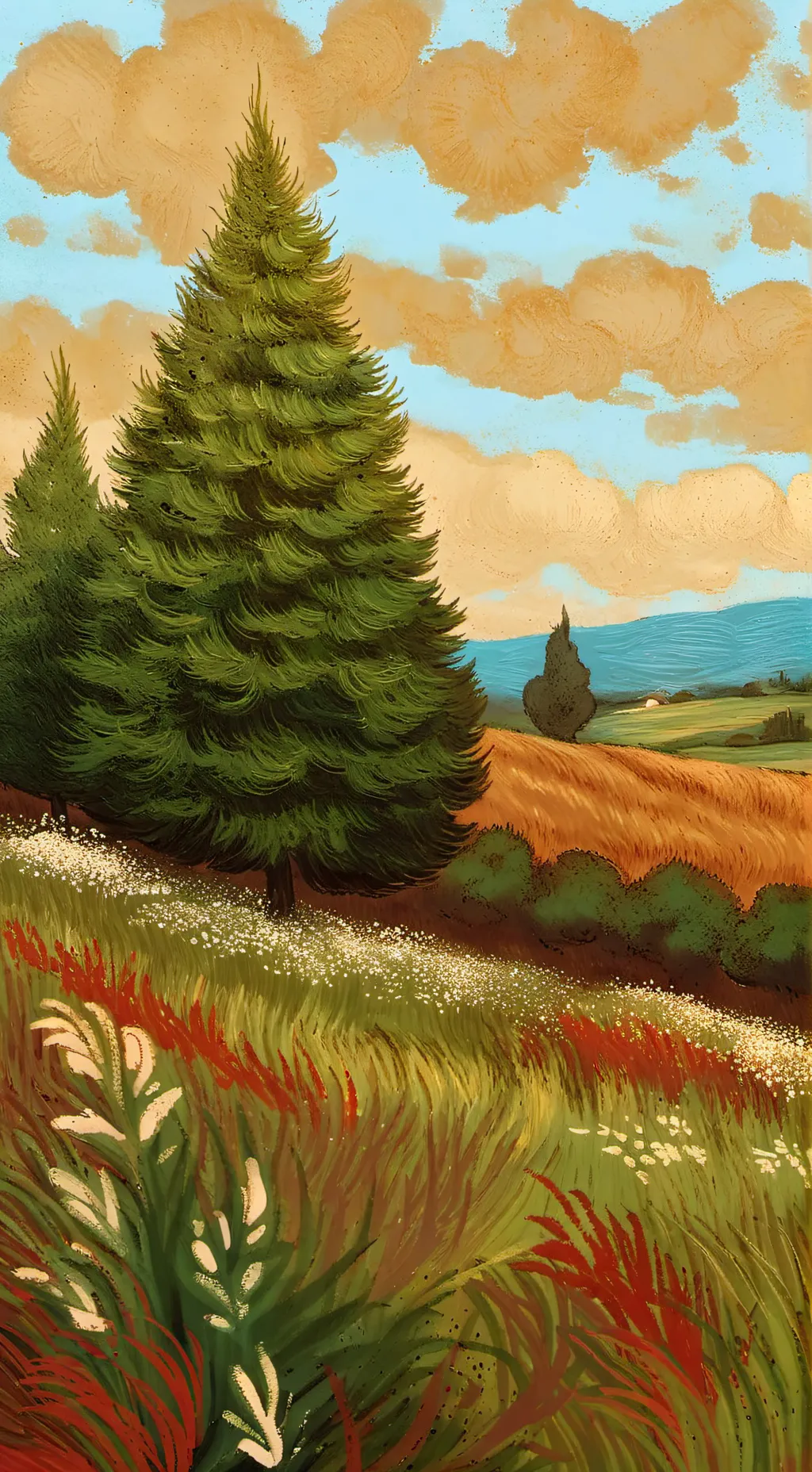 ai character: Grass background