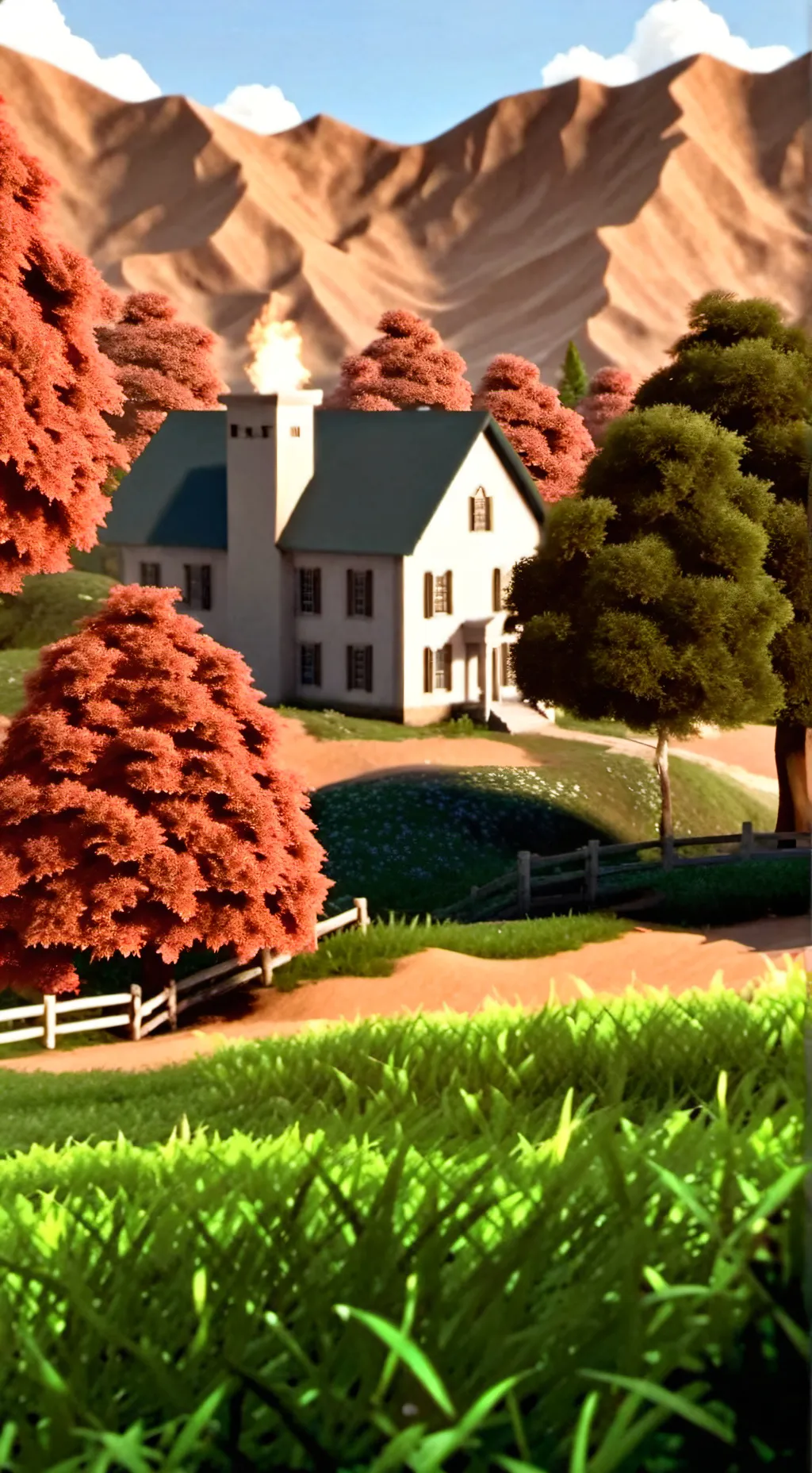 ai character: grass background