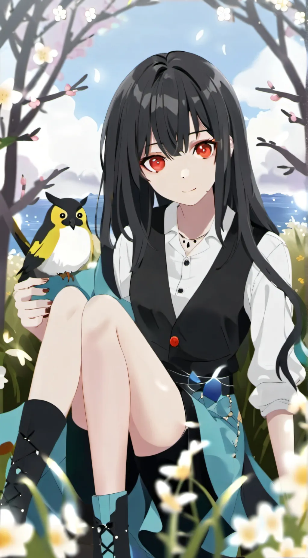 ai character: chica de escuela  background