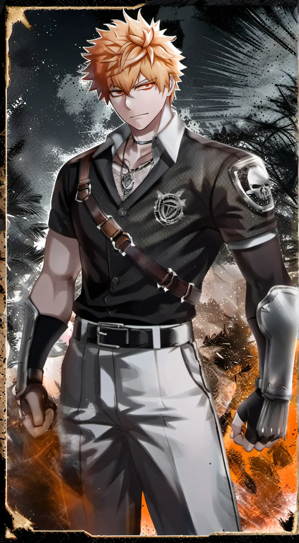 ai character: Bakugo (BakuDeku) background