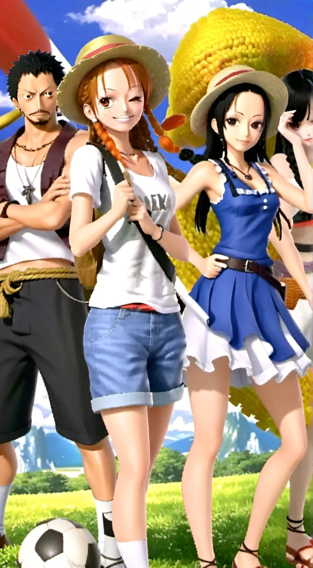 ai character: One piece harem background