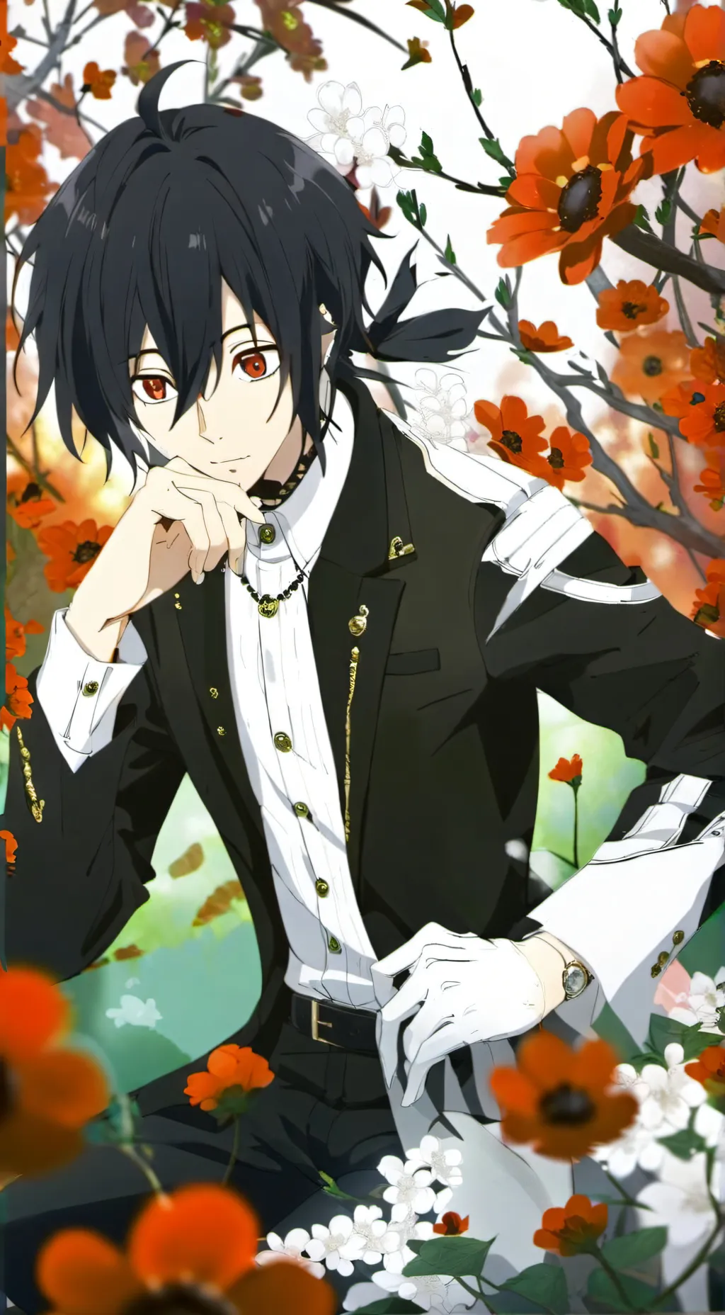 ai character: kny temp moderne background