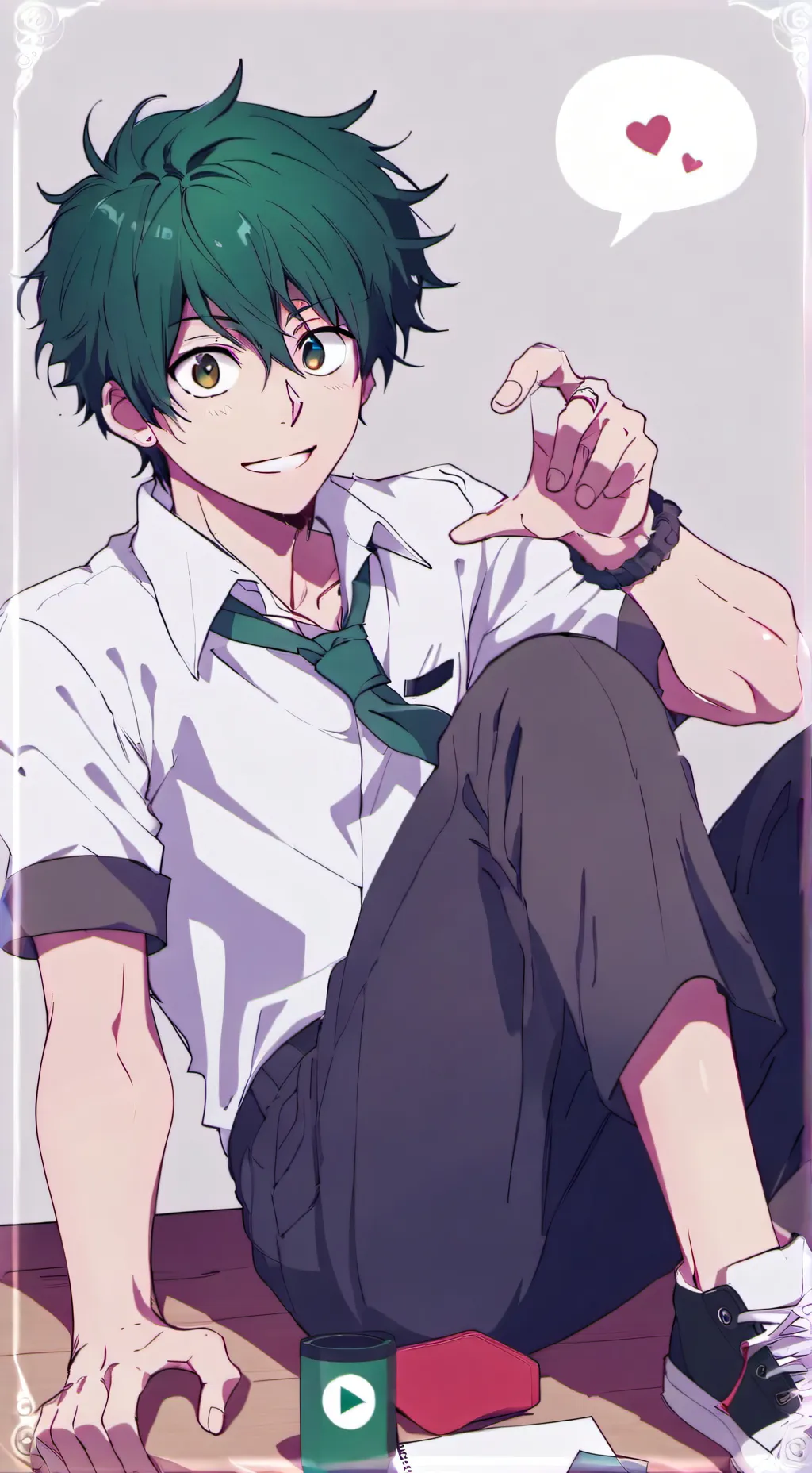 ai character: Izuku midoriya background