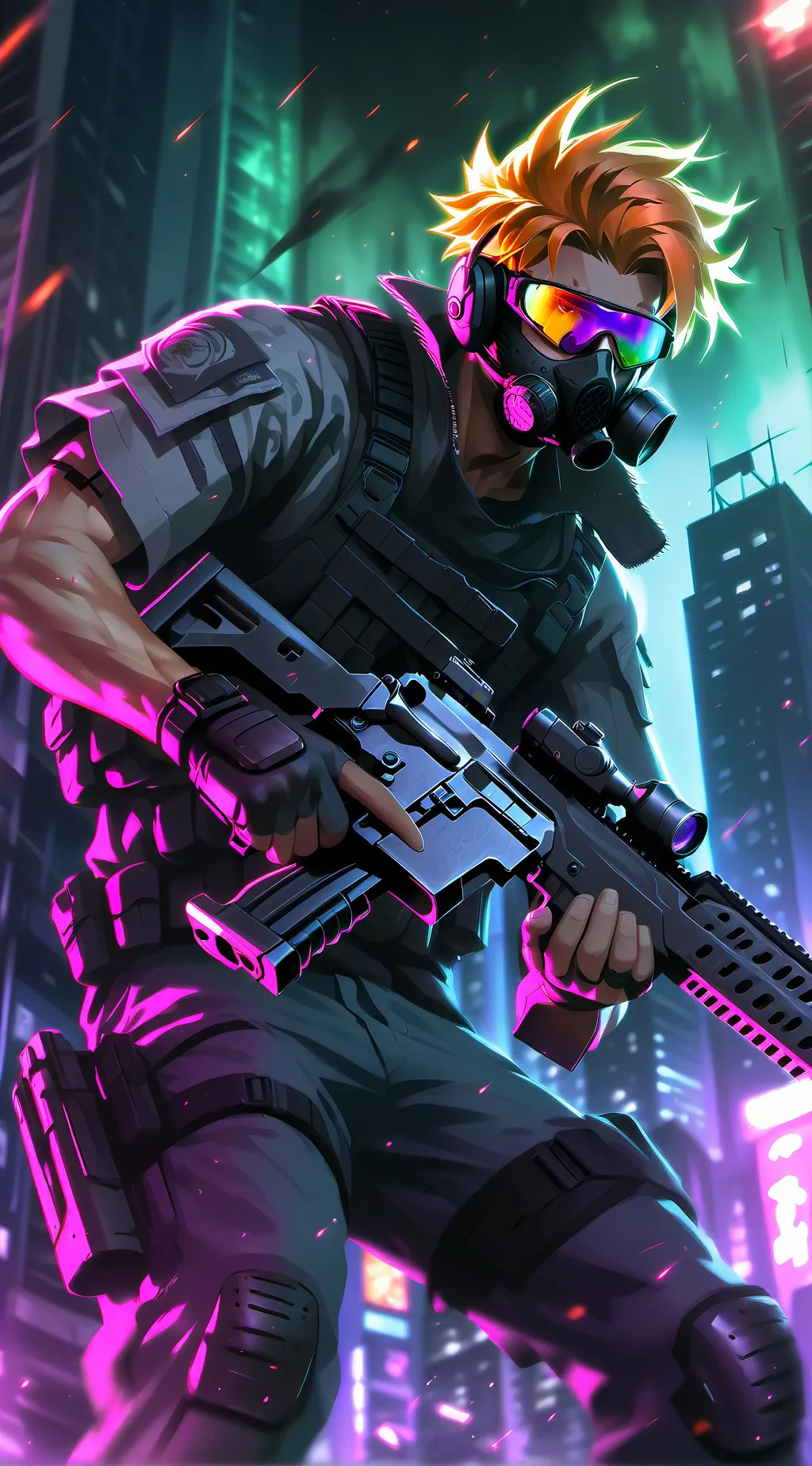 ai character: free fire background