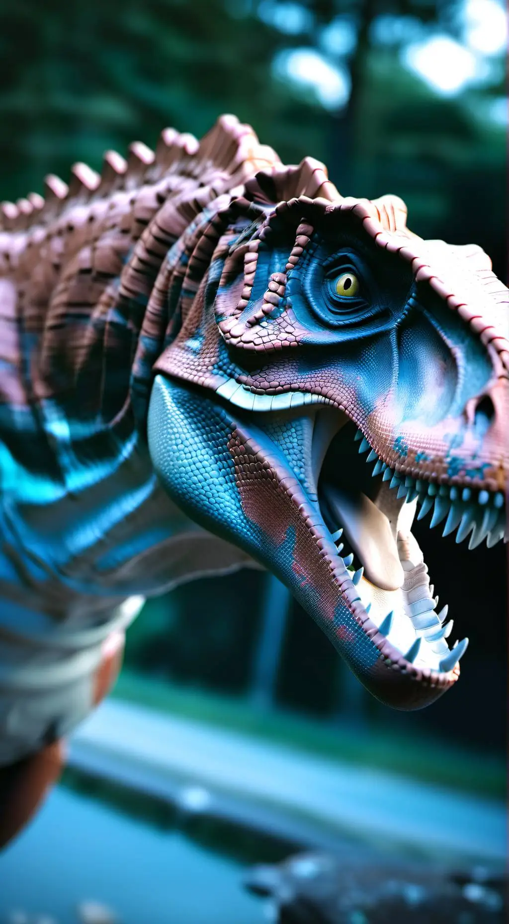 ai character: Jurassic world  background