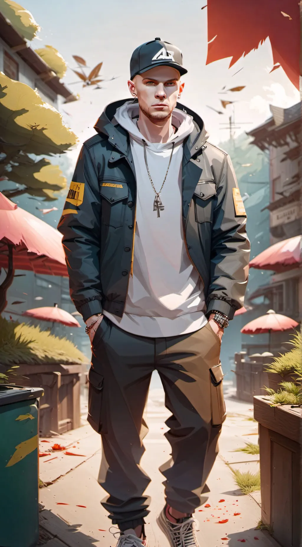 ai character: slim shady background