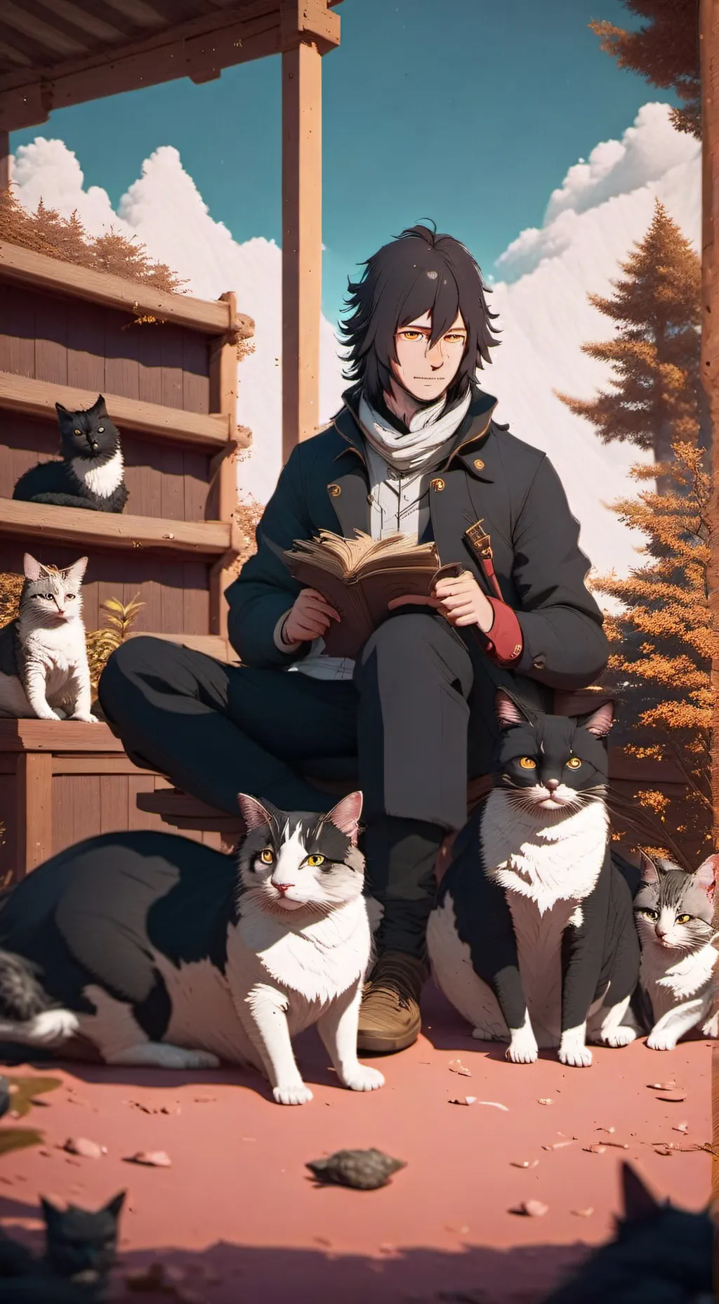 ai character: mha all cats background