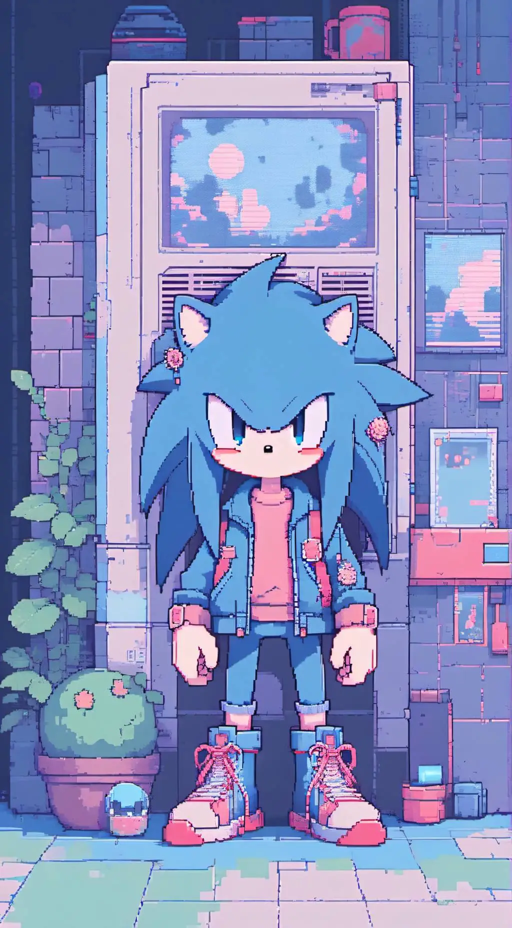 ai character: classic sonic background