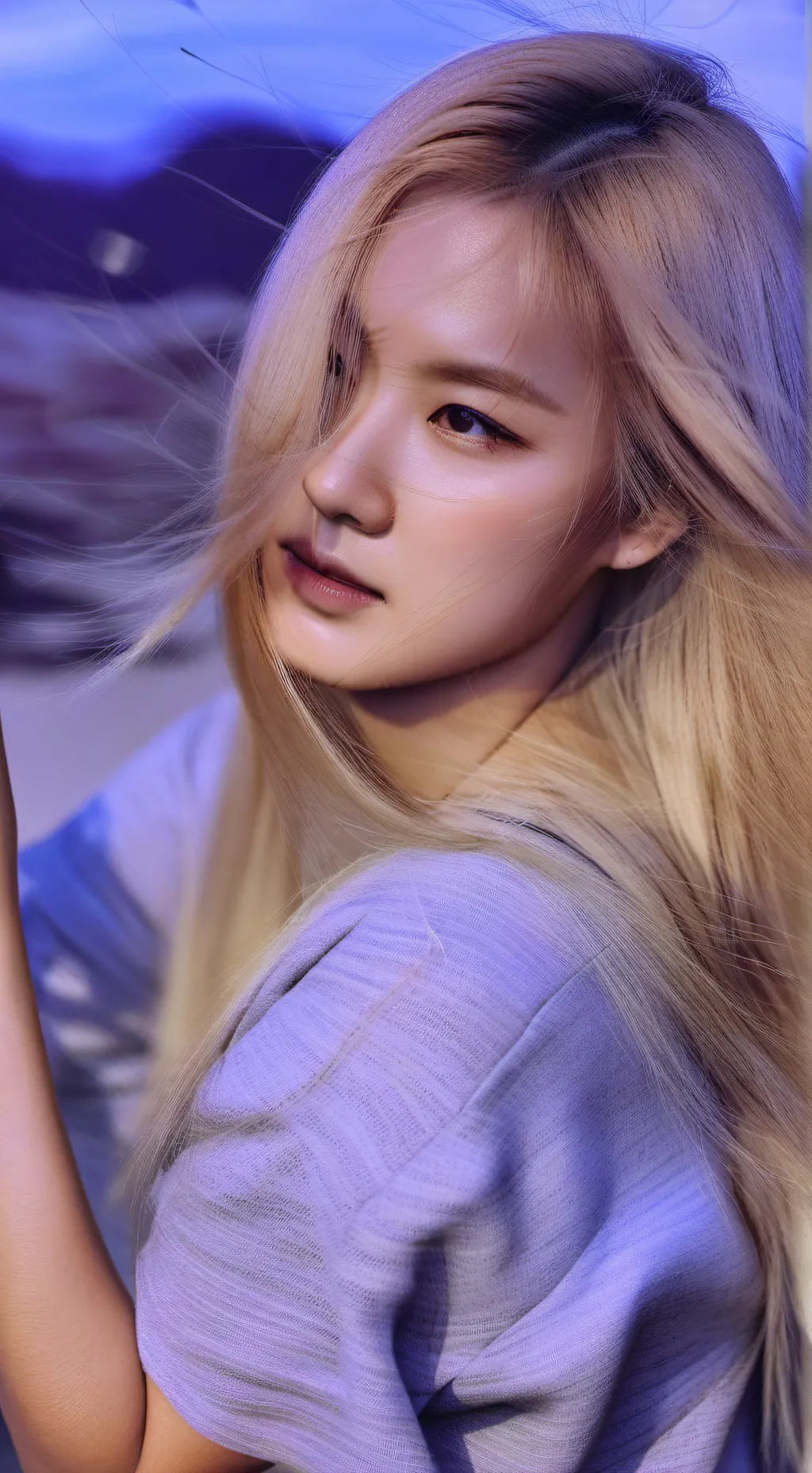 ai character: rosé✨️ background