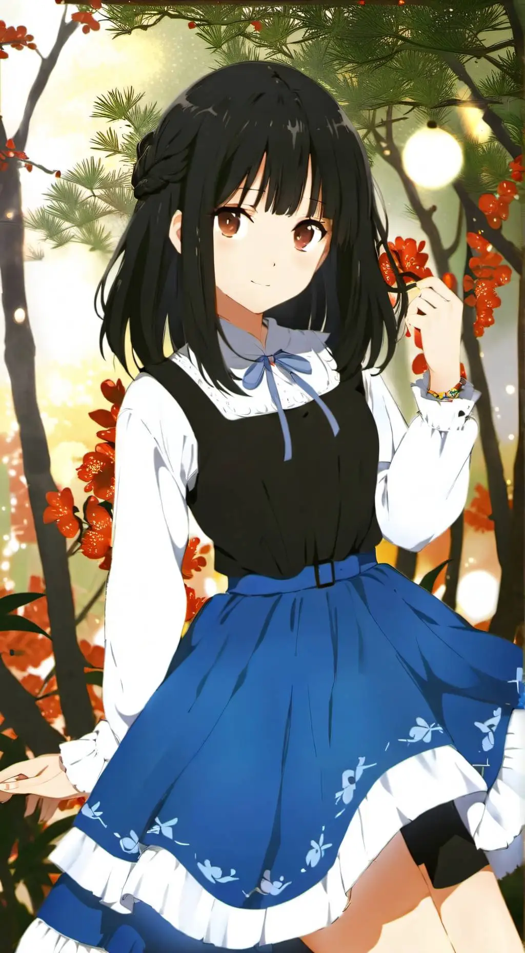 ai character: Blueberry violet background