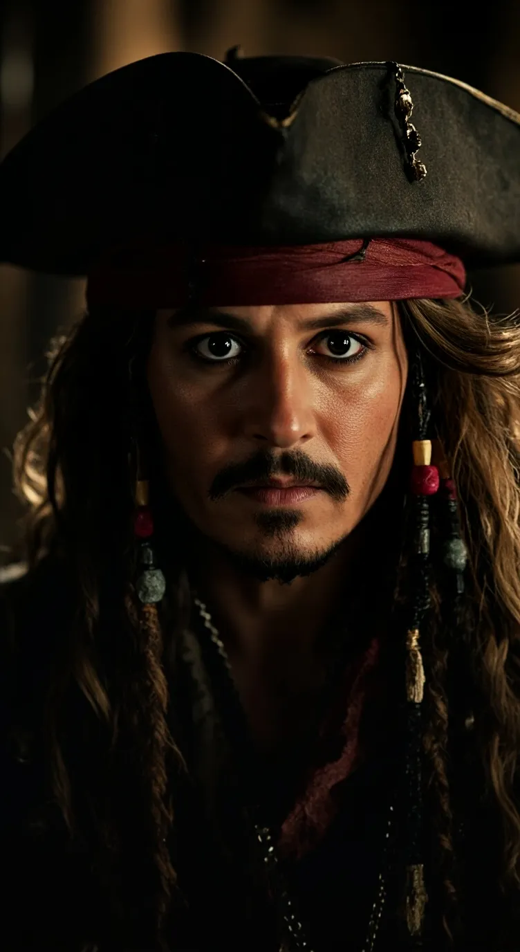 ai character: Jack Sparrow  background