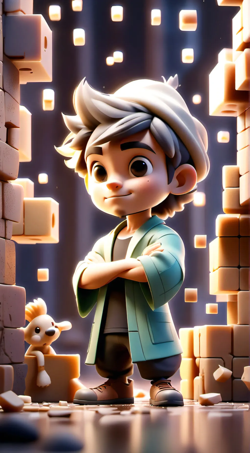ai character: SAMS....minecraft💫 background