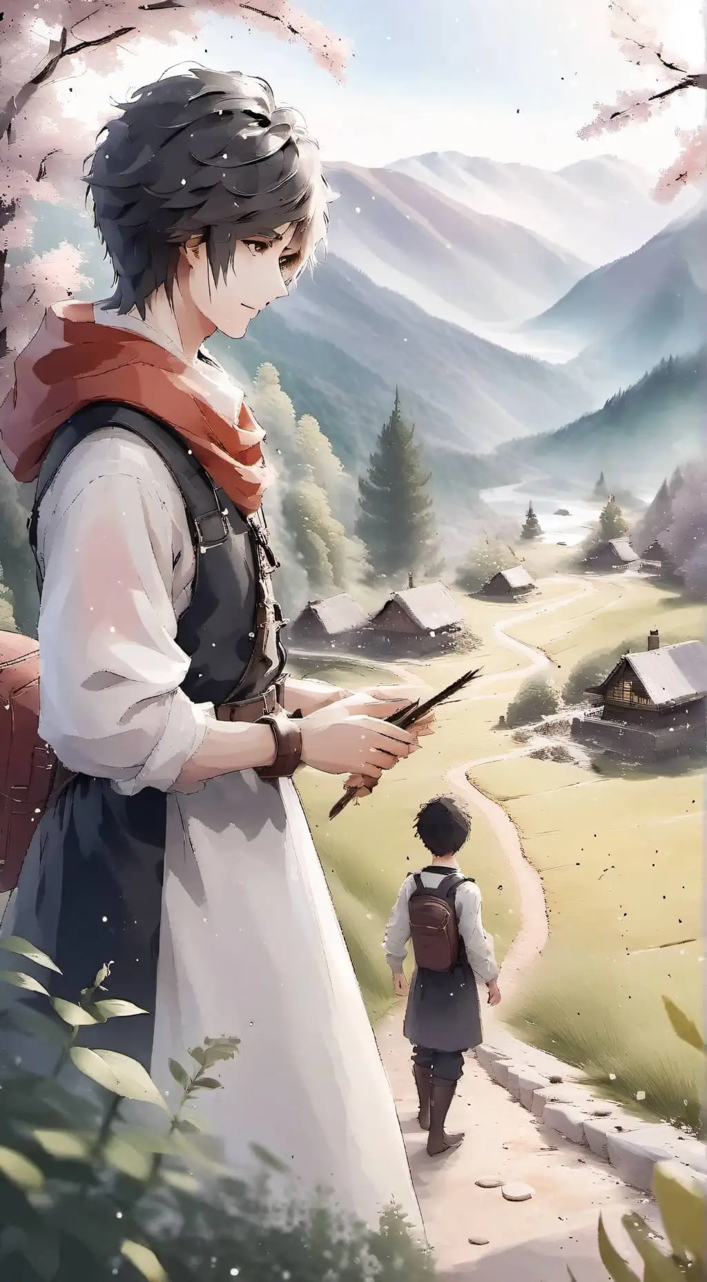 ai character: CH sleep over background