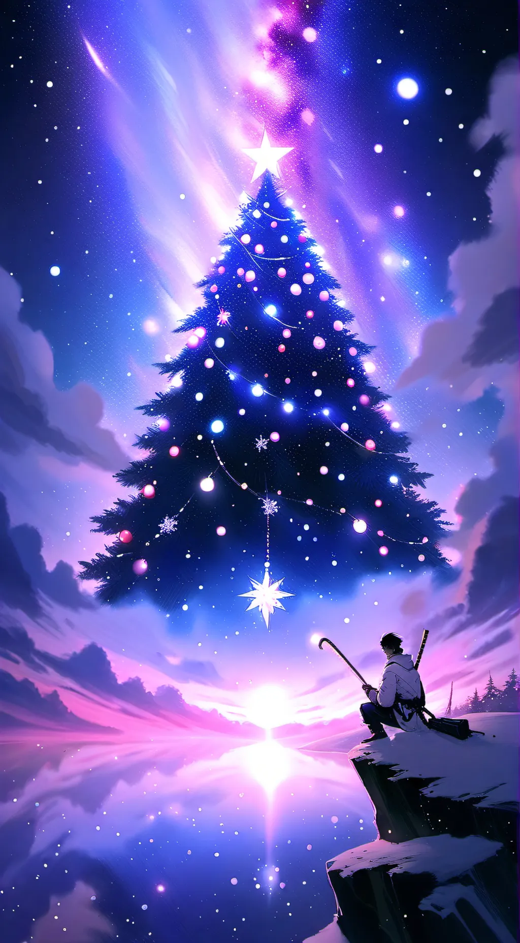 ai character: LOV Christmas 🎄🎅 background