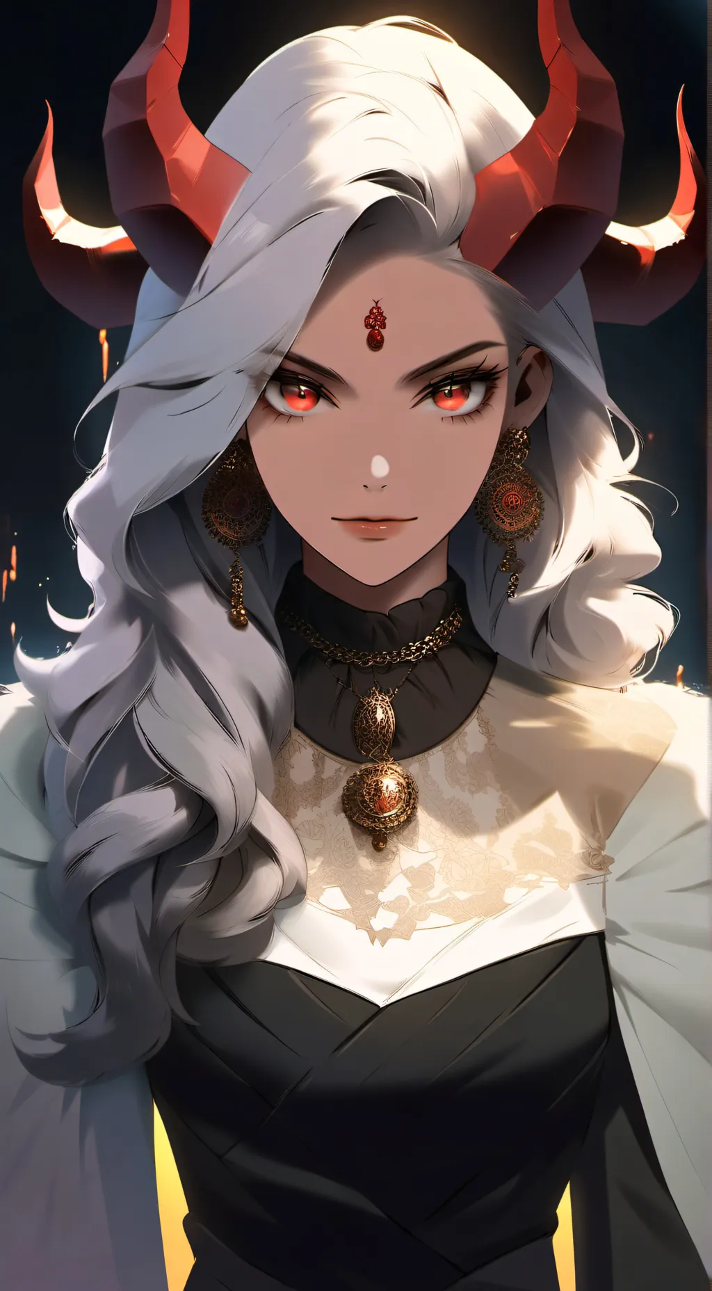 ai character: Evil eyes white  background