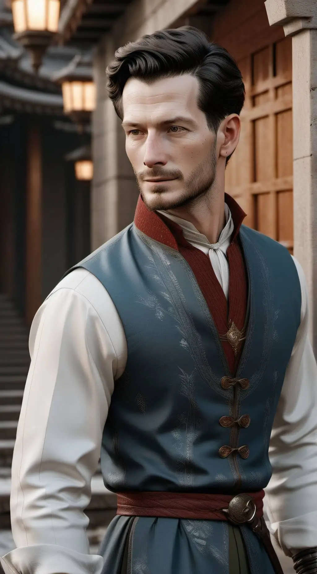 ai character: Peter Townsend  background