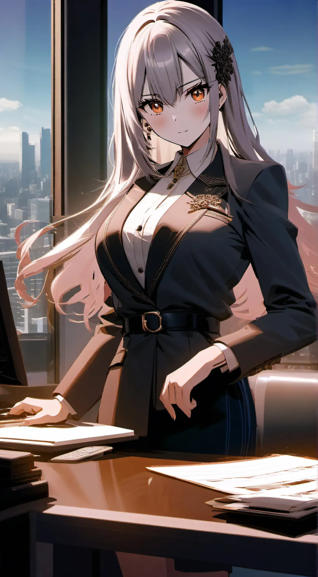 ai character: rose background