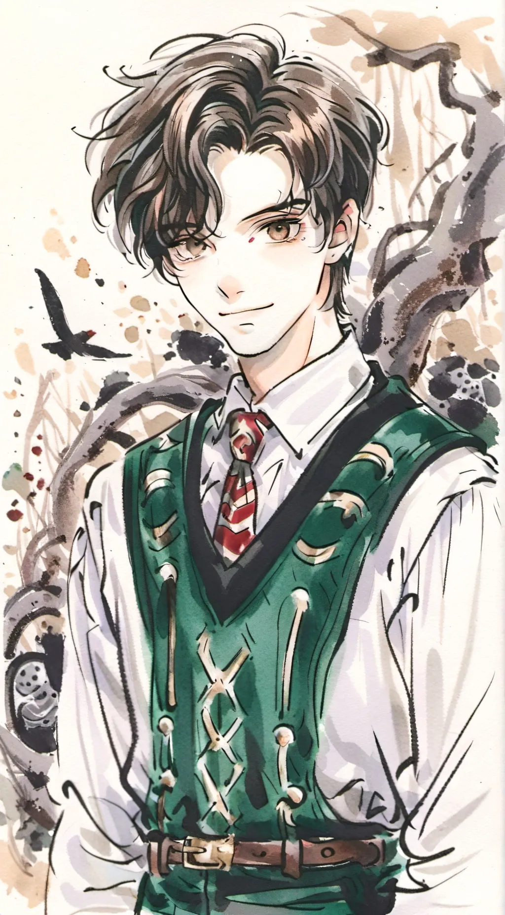 ai character: Mattheo riddle background