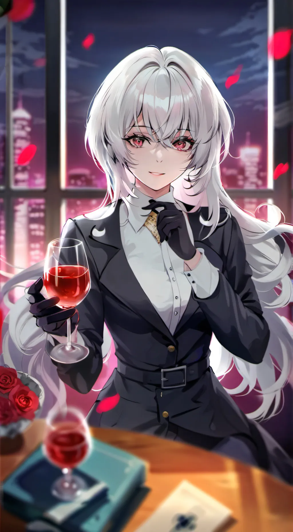 ai character: Noir background