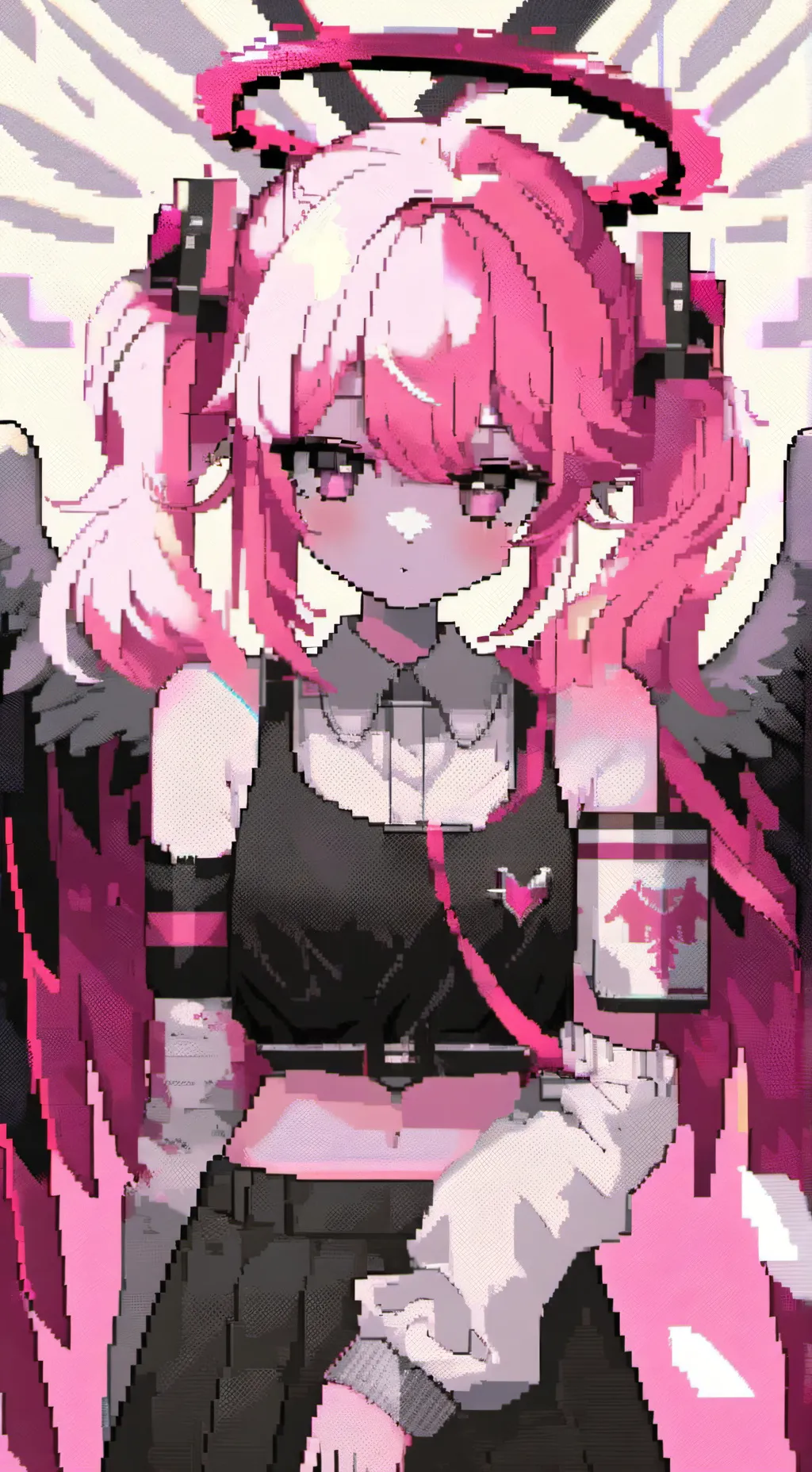 ai character: angel rosé ruby background