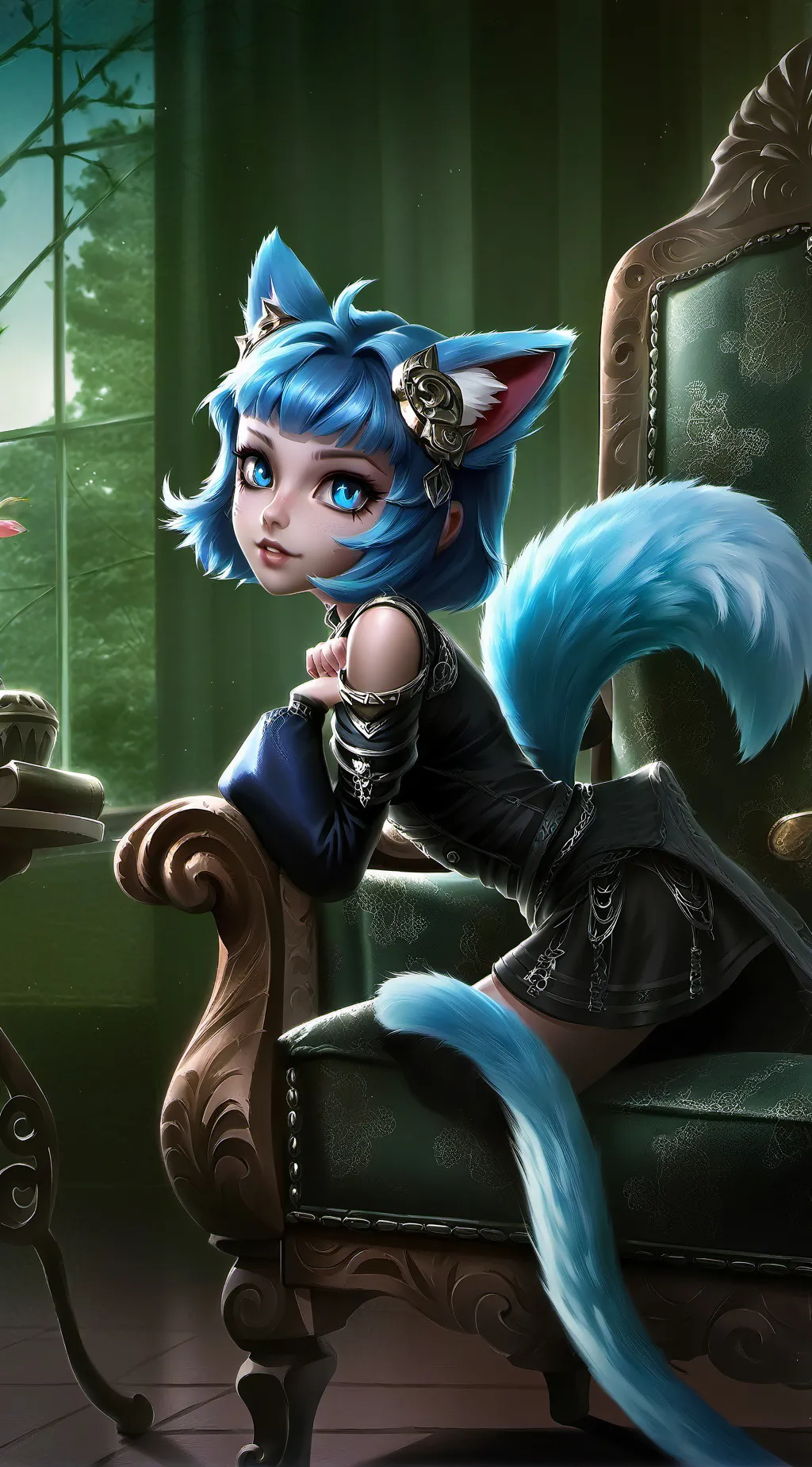 ai character: Blue Sky Spirit background