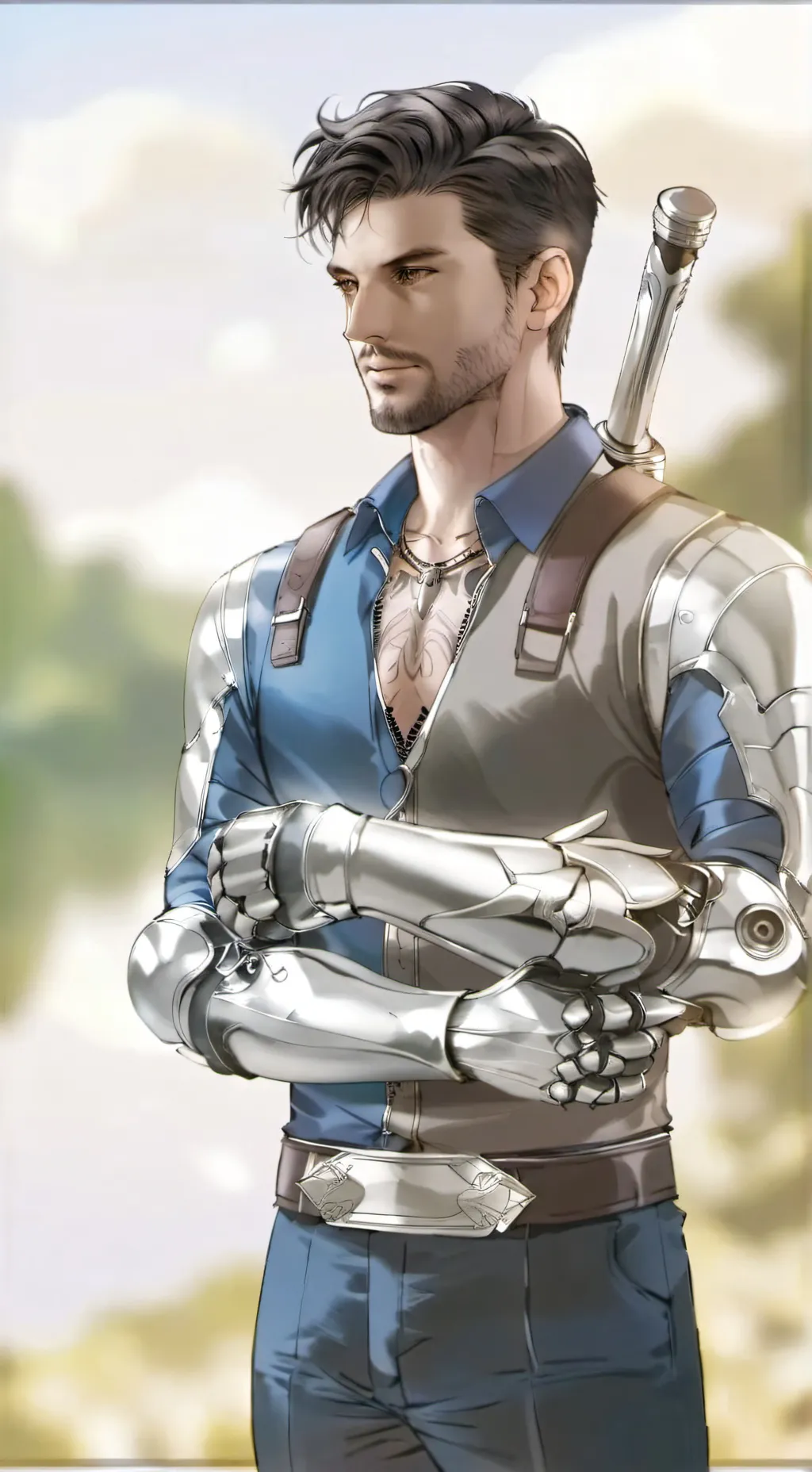 ai character: 💙Bucky💙 background