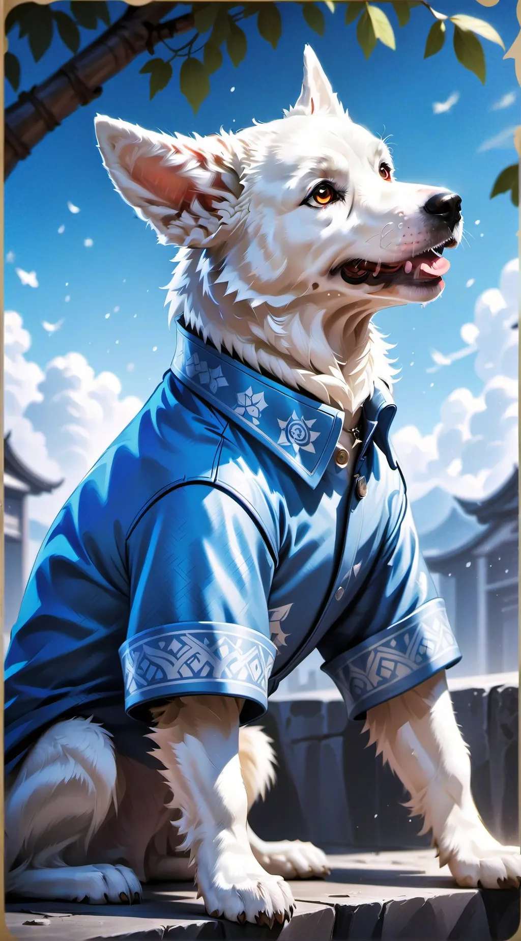 ai character: Smoke background