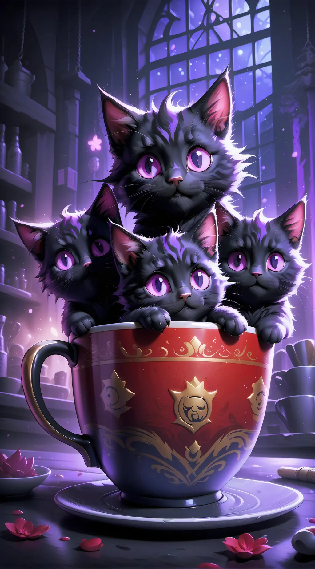 ai character: cat's  background