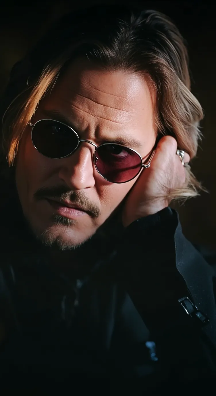 ai character: Johnny Depp  background